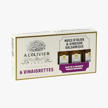 6 Vinaigrettes à l'huile d'olive et vinaigre balsamique A l'Olivier
