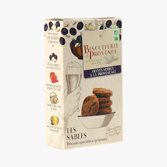 Sablés aux olives noires à la provençale bio Biscuiterie de Provence
