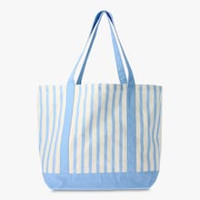 Sac cabas La Grande &Eacute;picerie &agrave; rayures bleues La Grande &Eacute;picerie de Paris
