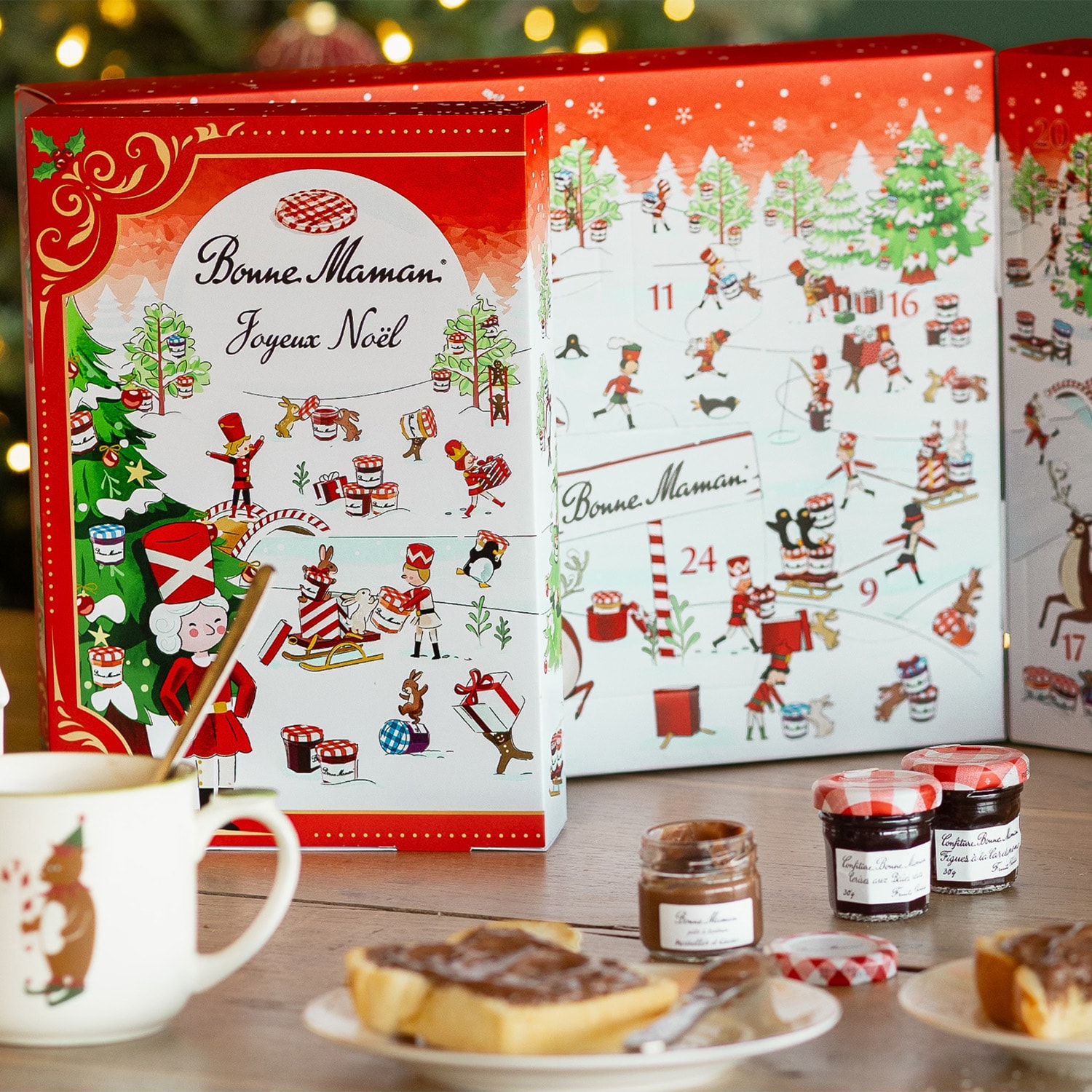 Calendrier de l'Avent préparations de fruits et caramel Bonne Maman