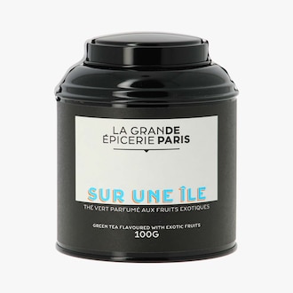 Sur une &icirc;le, th&eacute; vert parfum&eacute; aux fruits exotiques La Grande &Eacute;picerie de Paris