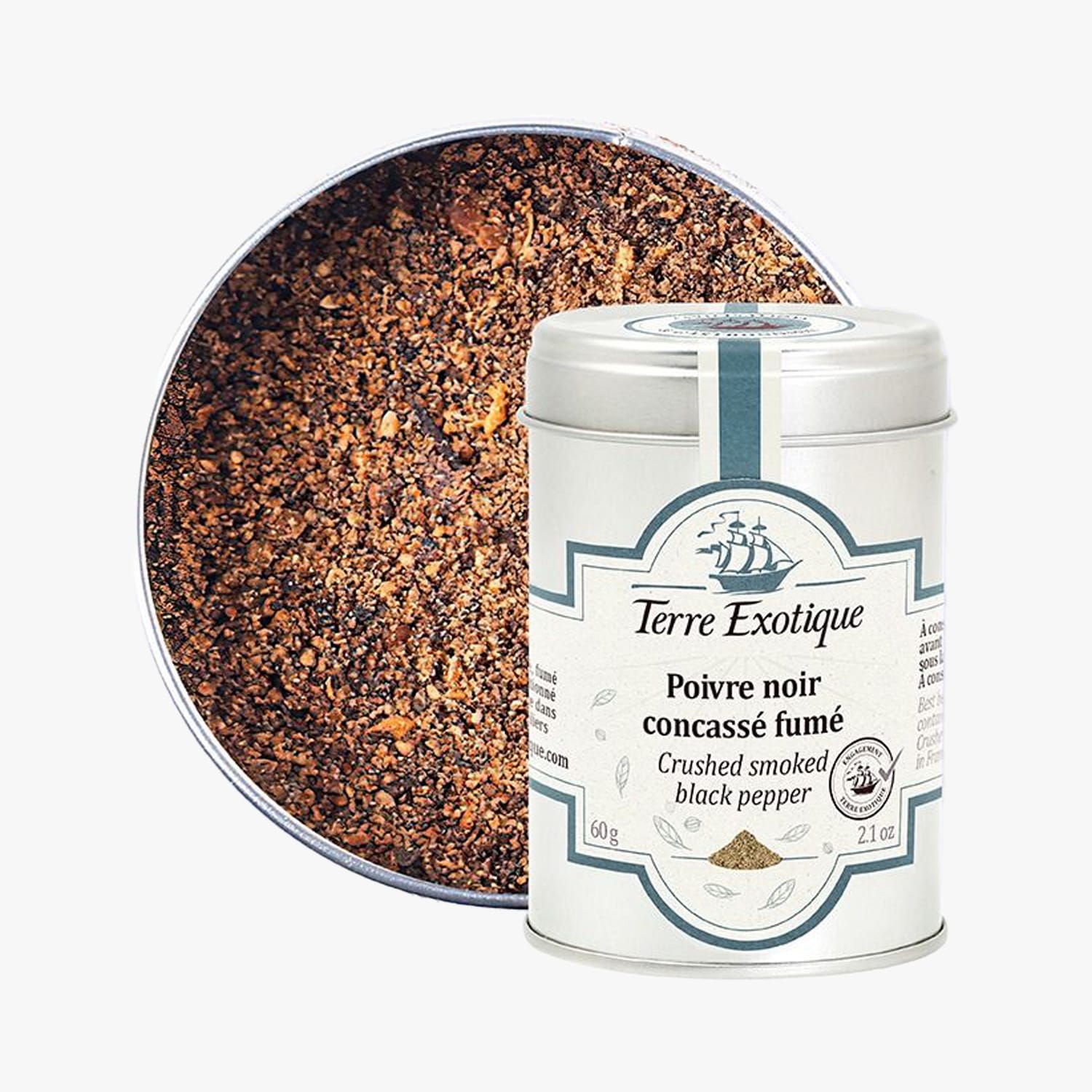 Poivre noir concassé fumé Terre Exotique