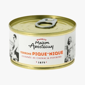 Terrine Pique-Nique cuisinée au cognac et poivrons Maison Arosteguy