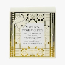 Thé vert aromatisé Macaron Cassis Violette Dammann Frères x Versailles Dammann Frères