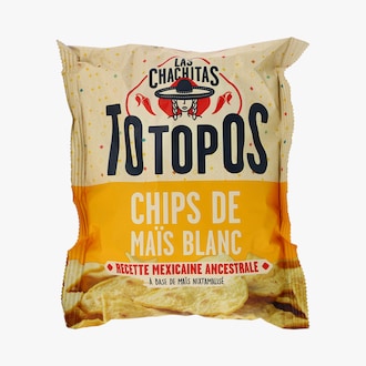 Totopos chips de ma&iuml;s blanc Las Chachitas