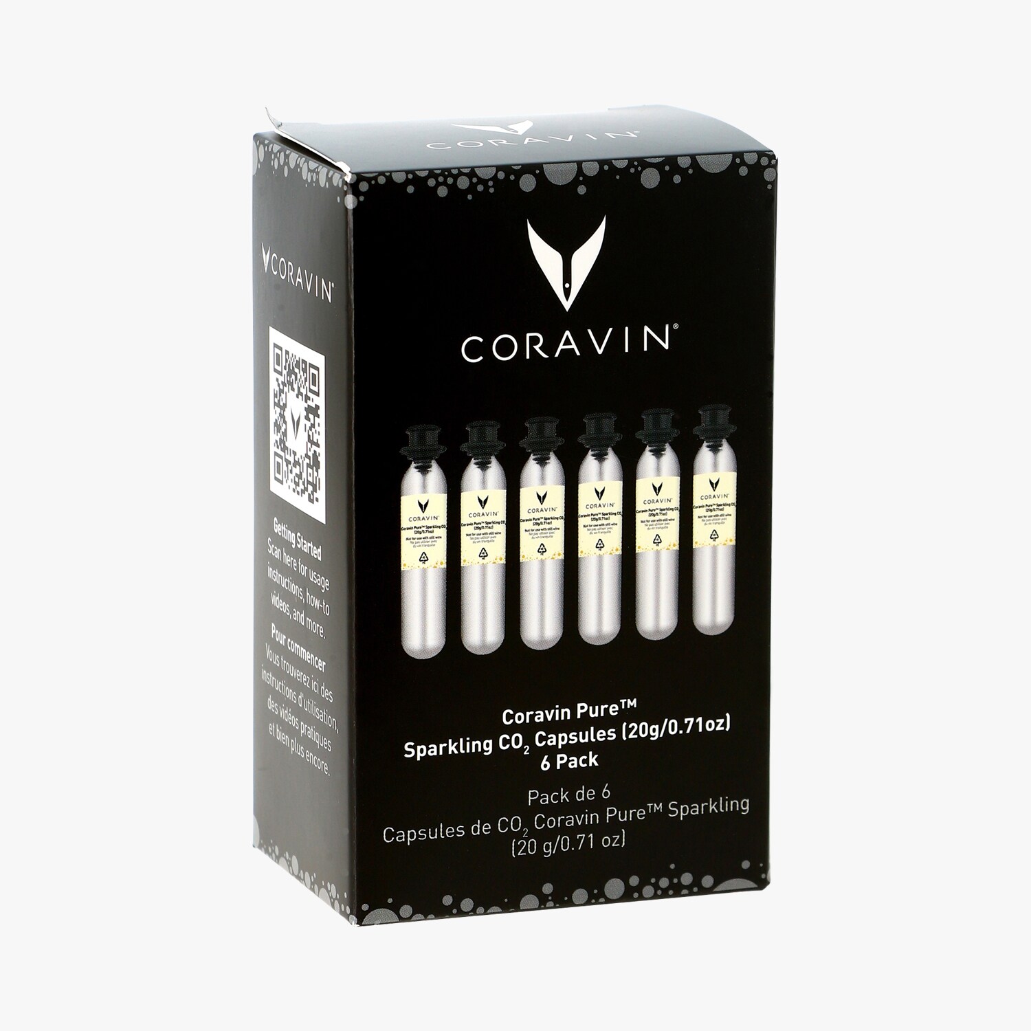 Pack of 6 Covarin Pure TM Sparkling CO2 Capsules - Coravin | La