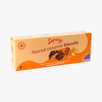 Peanut caramel biscuits - cœur au caramel, cacahuètes et chocolat Lenny the Family