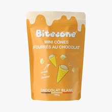 Mini cônes fourrés au chocolat blanc Bitecone