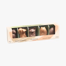 Plumier animaux gourmands de P&acirc;ques en chocolat Valrhona