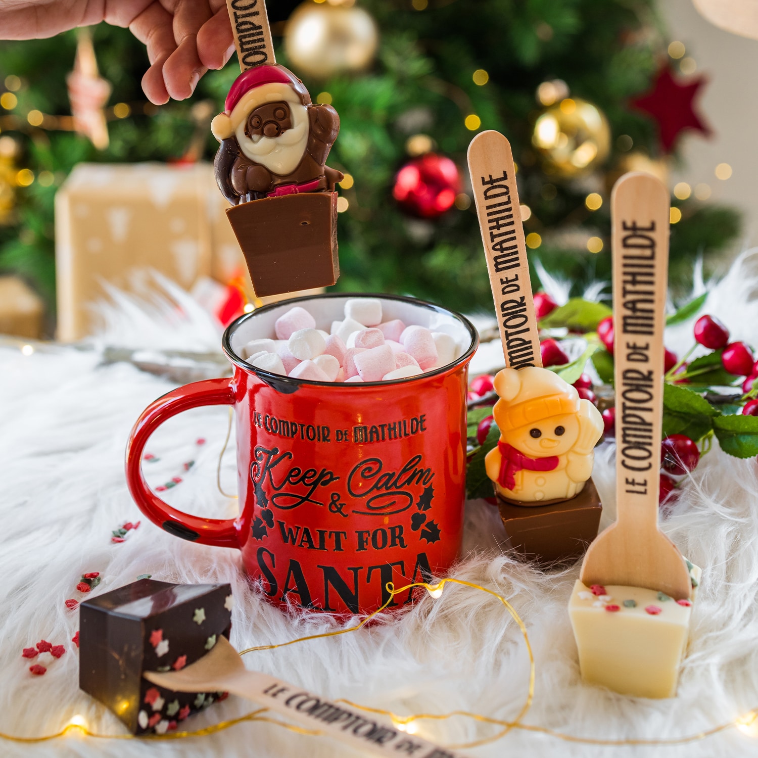 Cuillère à chocolat chaud Père Noël Le Comptoir de Mathilde