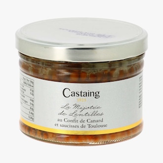 La mijot&eacute;e de lentilles au confit de canard et saucisses de Toulouse Castaing