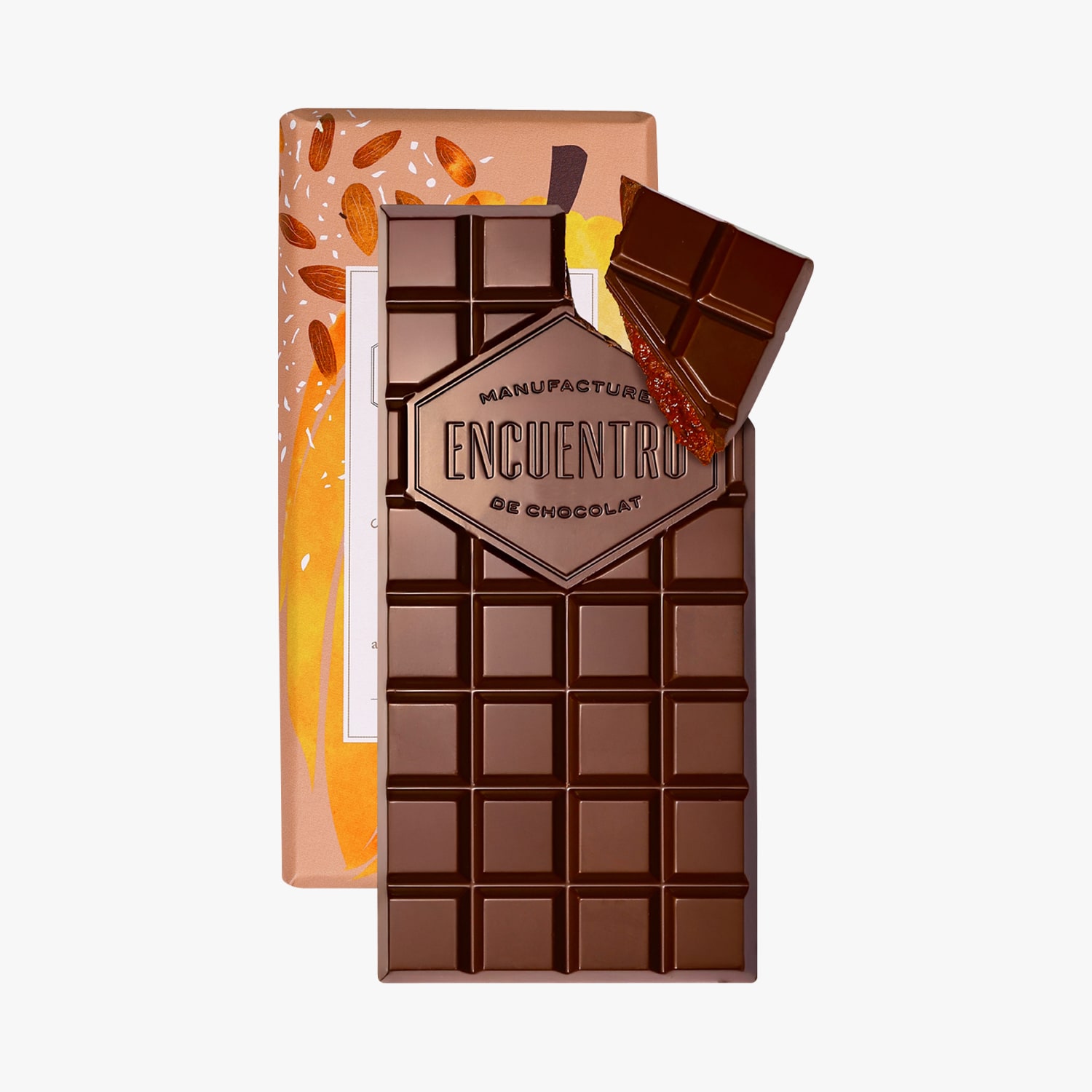 Tablette chocolat 70 % fourré aux amandes et noix de coco Encuentro