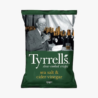 Chips de pommes de terre au sel de mer, assaisonnées au vinaigre de cidre Tyrrells