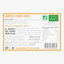 Soupe bio carotte, curry, coco Marcel Bio