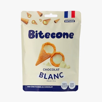Mini c&ocirc;nes fourr&eacute;s au chocolat blanc Bitecone