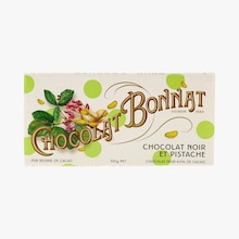 Tablette de chocolat noir et pistache Bonnat