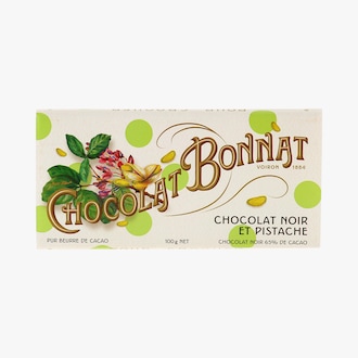 Tablette de chocolat noir et pistache Bonnat