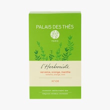 Infusion L'Herboriste N&deg;108, verveine, orange, menthe, biologique Palais des Th&eacute;s