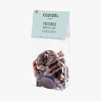 Fritures au chocolat noir et lait Cluizel