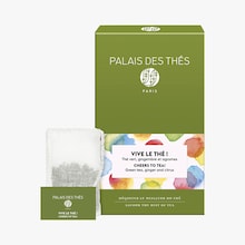 Vive le thé ! Thé vert gingembre & agrumes, 20 sachets mousselines Palais des Thés
