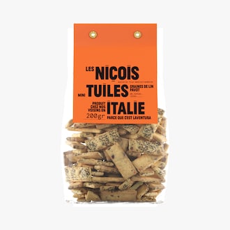 Mini-tuiles graines de lin pavot Les Niçois