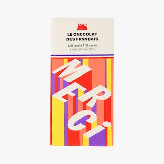 Tablette chocolat lait tendre 41 % - Paris multicolore Le Chocolat des Français