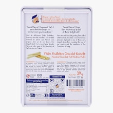 Bo&icirc;te m&eacute;tal Fl&ucirc;tes feuillet&eacute;es chocolat noisette Sacr&eacute; Marcel