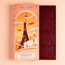 Tablette de chocolat bio noir amandes, caramel et fleur de sel Angelina