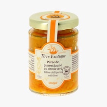 Purée de piment jaune au citron vert Terre Exotique