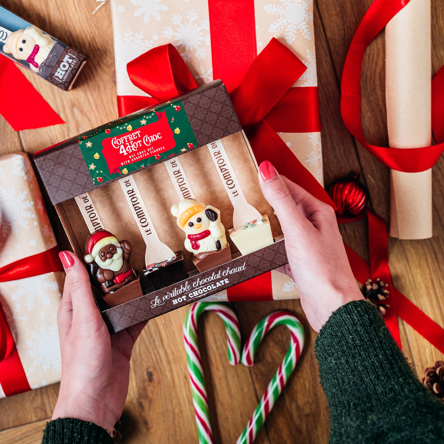 Coffret 4 Hot Chocolate Edition Noël Le Comptoir de Mathilde