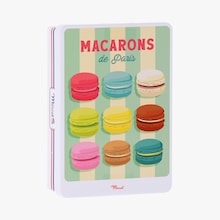 Bo&icirc;te m&eacute;tal Fl&ucirc;tes feuillet&eacute;es chocolat noisette Sacr&eacute; Marcel