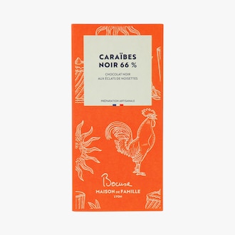 Tablette de chocolat noir cara&iuml;bes 66 % Maison Bocuse