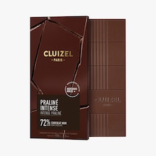 Tablette Gourmande Noir 72% Praliné intense Cluizel