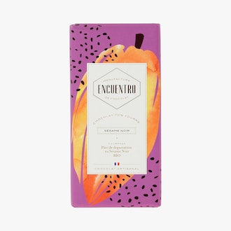 Tablette de chocolat 70&nbsp;% fourr&eacute; p&acirc;te de s&eacute;same noir bio Encuentro