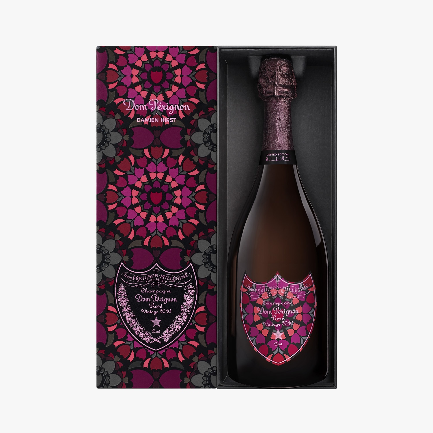 Champagne Dom P&eacute;rignon, Ros&eacute;, Vintage 2010, &eacute;dition limit&eacute;e Damien Hirst, sous &eacute;tui Dom P&eacute;rignon