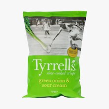 Chips de pomme de terre go&ucirc;t oignon vert et cr&egrave;me Tyrrells