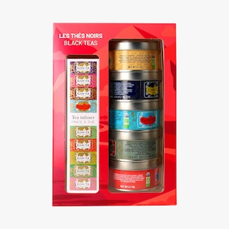 Coffret bio les thés noirs avec pince à thé Kusmi Tea
