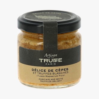 Délice de cèpes à la truffe blanche 3% (Tuber magnatum pico) Artisan de la truffe