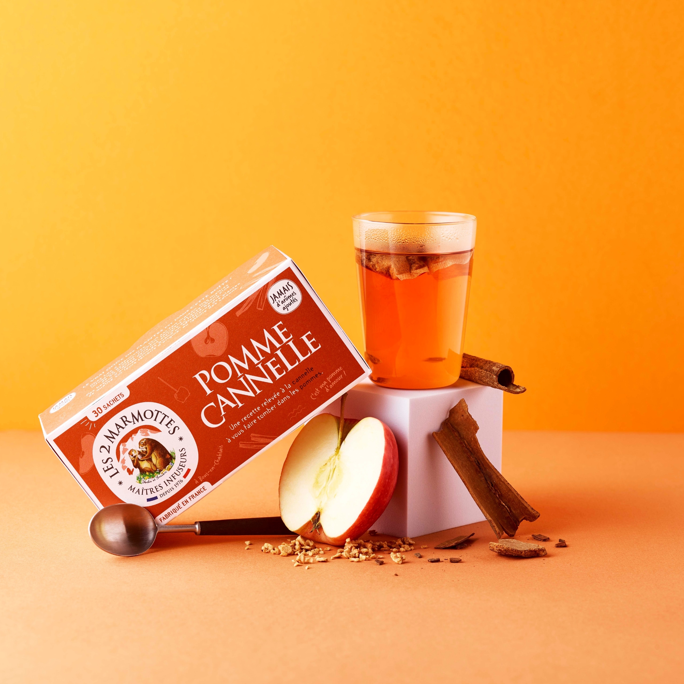 Infusion pomme cannelle Les 2 Marmottes