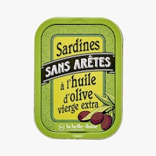 Sardines sans arêtes à l'huile d'olive vierge extra Conserverie la Belle-Iloise