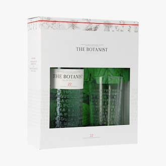 Gin The Botanist, sous coffret avec un verre The Botanist