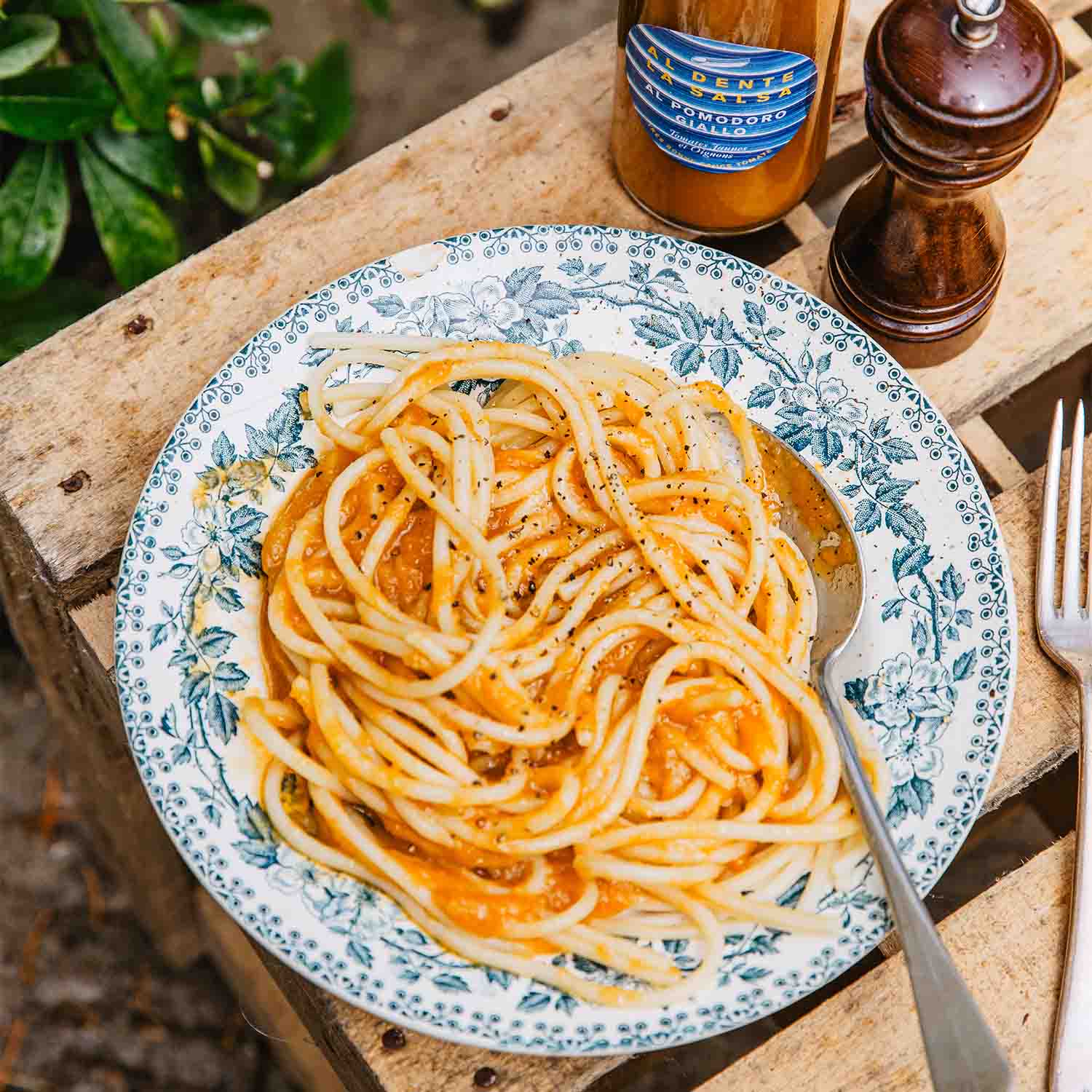 Sauce aux tomates jaunes et oignons Al dente la salsa