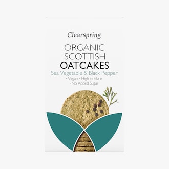 Biscuits d'avoine biologique - légumes de mer & poivre noir Clearspring