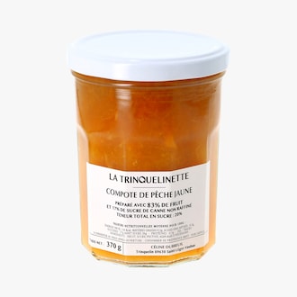 Compote de pêche jaune La Trinquelinette