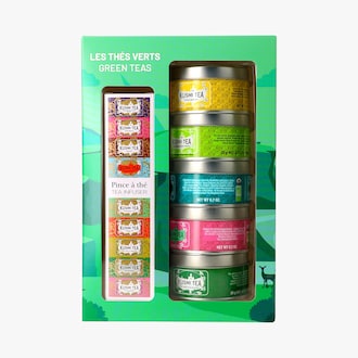 Coffret bio les thés verts avec pince à thé Kusmi Tea
