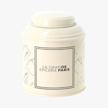 Bo&icirc;te &agrave; th&eacute; d&eacute;cor&eacute;e &eacute;crue La Grande &Eacute;picerie de Paris