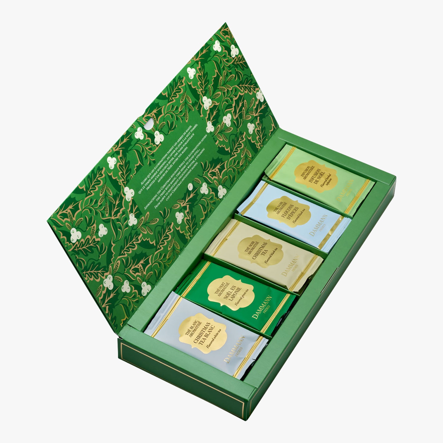 Assortiment de th&eacute;s et infusions saveurs de No&euml;l Dammann Fr&egrave;res