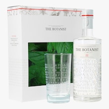 Gin The Botanist, sous coffret avec un verre The Botanist