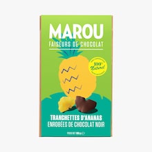 Ananas s&eacute;ch&eacute; en tranche enrob&eacute; de chocolat  Marou