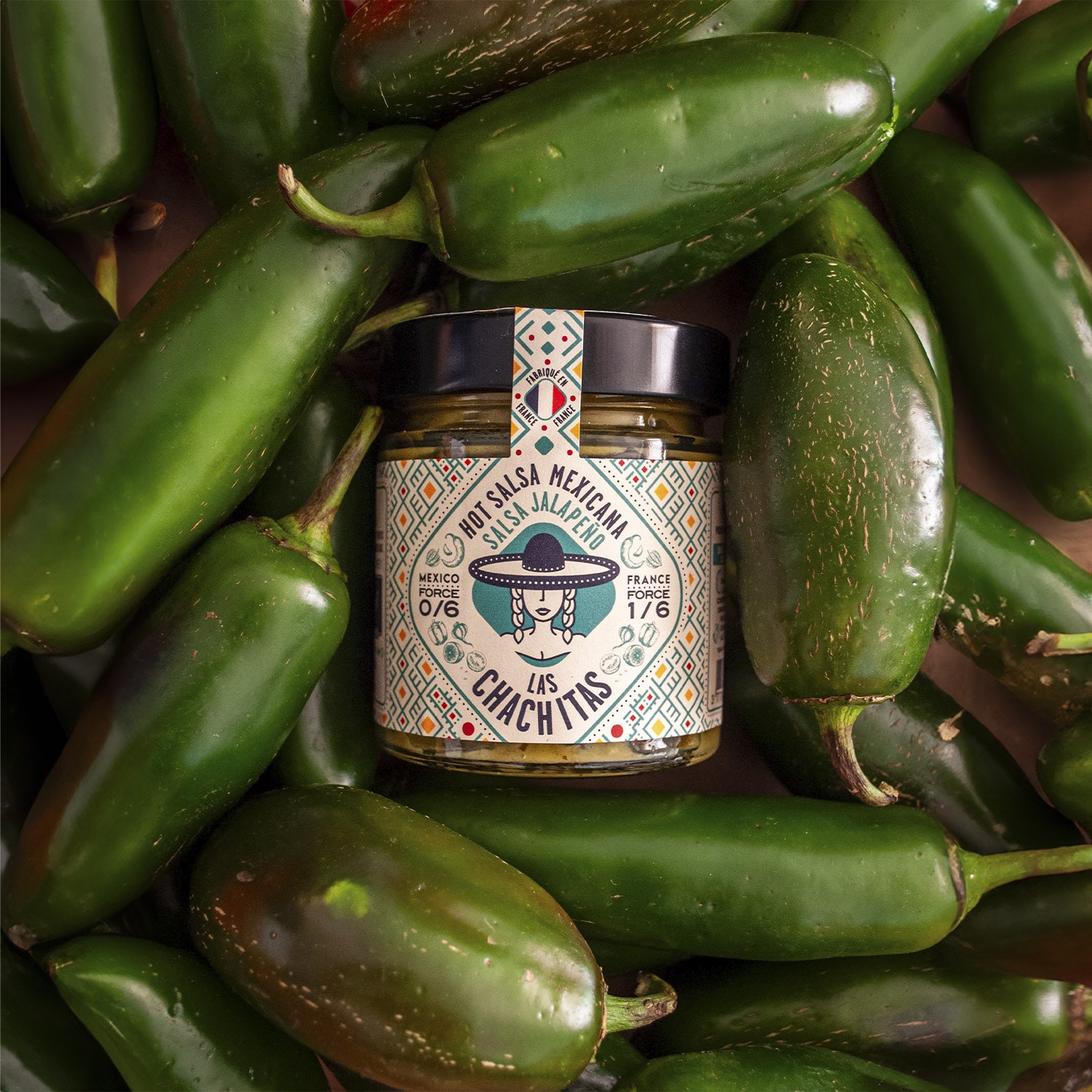 Salsa jalapeño - Sauce piquante aux piments jalapeños Las Chachitas